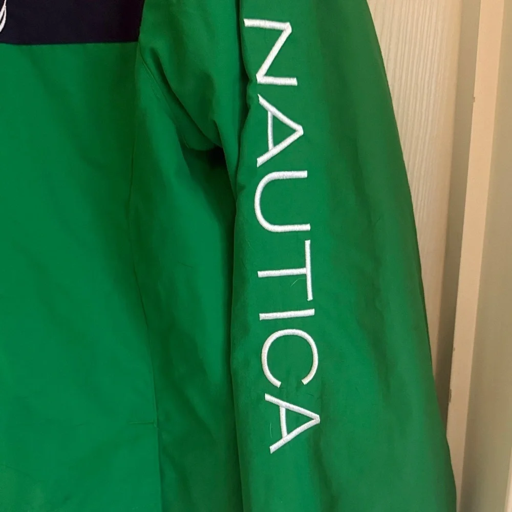 Nautica Kids Green Raincoat with Hood